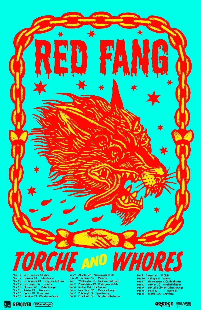 Red Fang - U.S. Fall Tour - 2016 Tour Poster