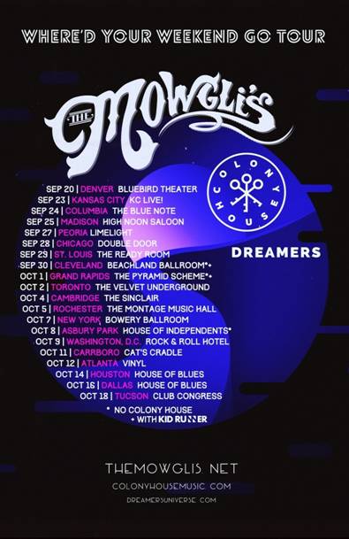The Mowgli's - North American Where'd Your Weekend Go Tour - 2016 Tour Poster