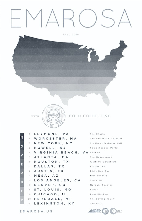 Emarosa - Fall U.S. Tour - poster
