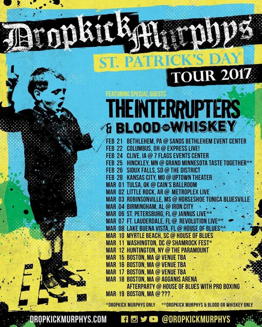 dropkick-murphys-u-s-st-patricks-day-tour-2017-tour-poster