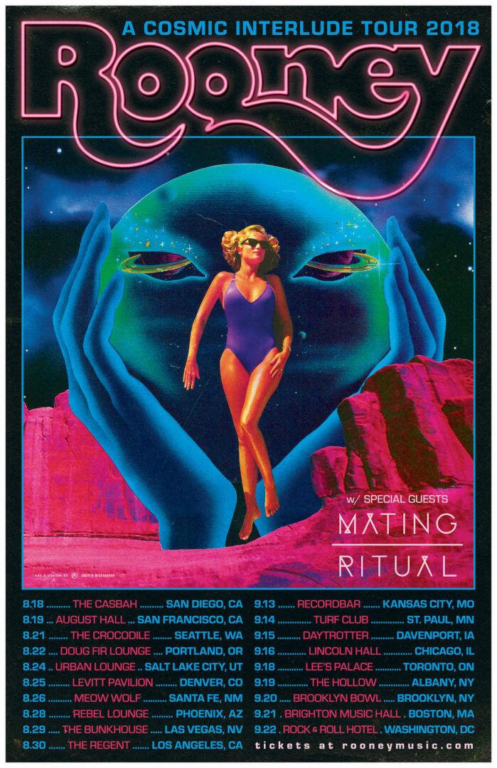 rooney a cosmic interlude tour poster